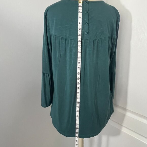 Women's Green Top Sz XL Daniel Rainn - Picture 3 of 4
